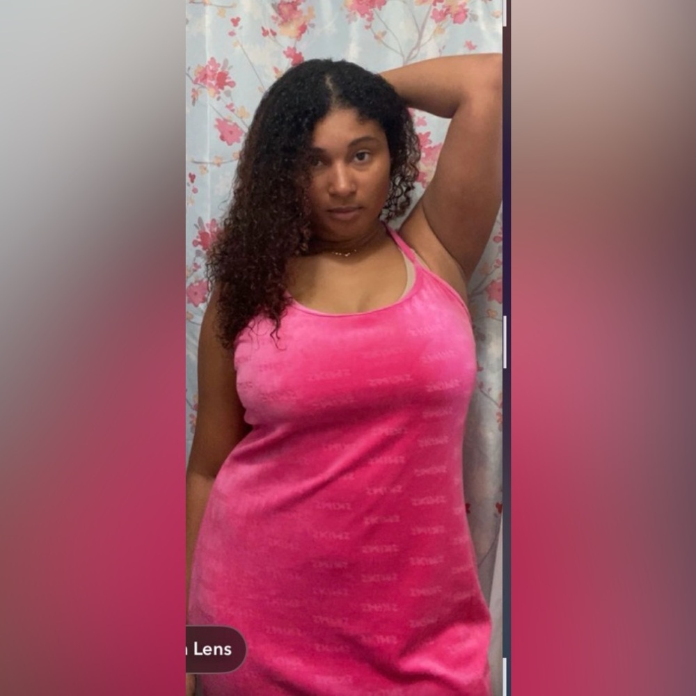 SKIMS Pink VELOUR Slip Dress